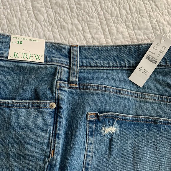 NWT J. Crew High-rise '90s Classic Straight Jean in Rouses Wash, size 30 - Picture 9 of 9